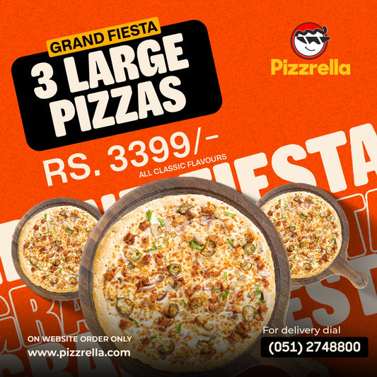 Grand Fiesta - 3 Large Pizzas