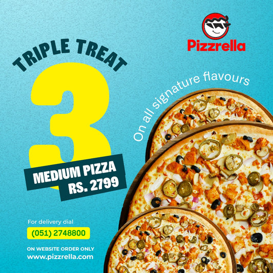 Triple Treat - 3 Medium Pizzas